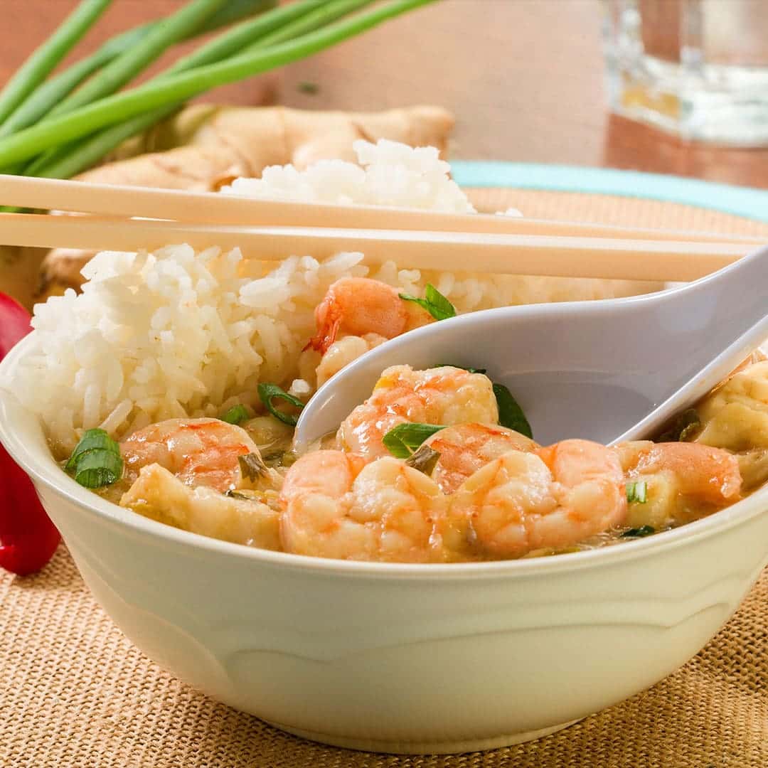 Thai Coconut Shrimp over Jasmine Rice