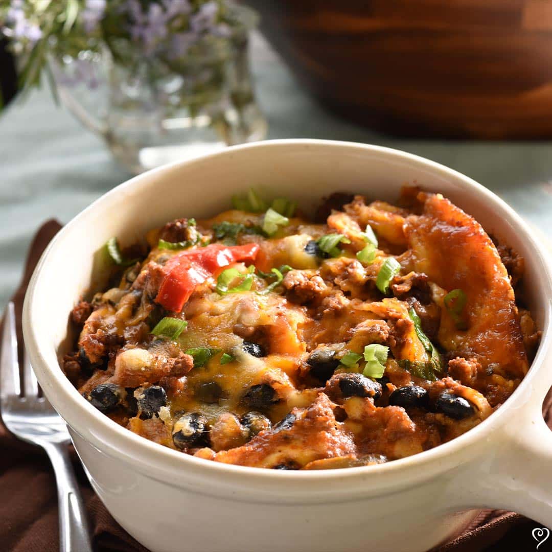 Mexican Beef Tortilla Bake