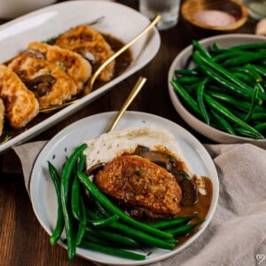 Pork Marsala with Mushrooms & Mashed Potatoes
