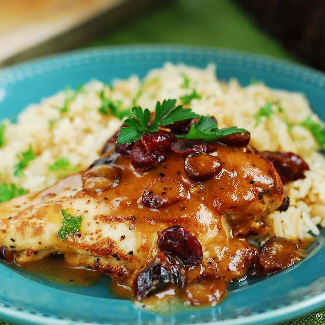 Cranberry Buttermilk Chicken with Baby Roasters