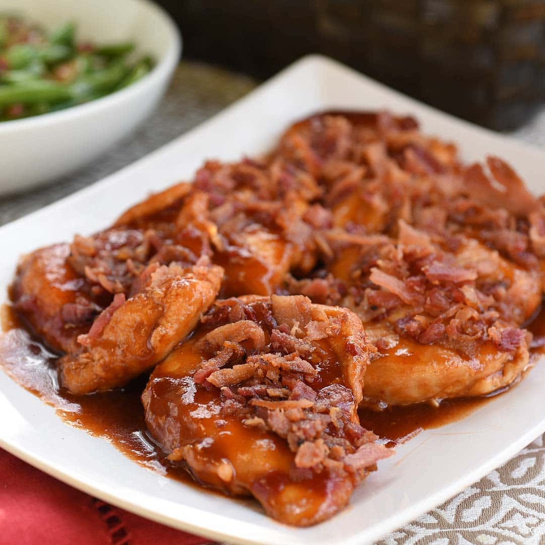 Maple Bourbon BBQ Chicken with Bacon & Bacon Ranch Green Beans - Image 2