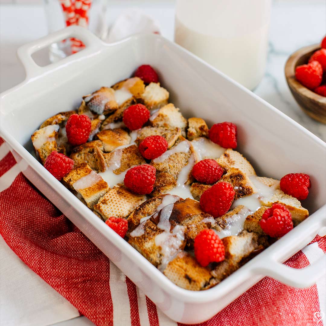 Raspberry Cream Cheese French Toast Bake