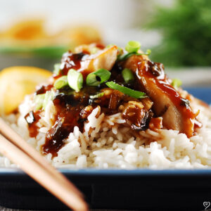 Yakitori Chicken over Jasmine Rice