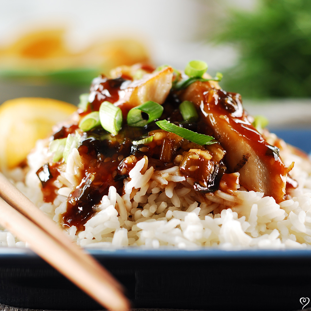 Yakitori Chicken over Jasmine Rice