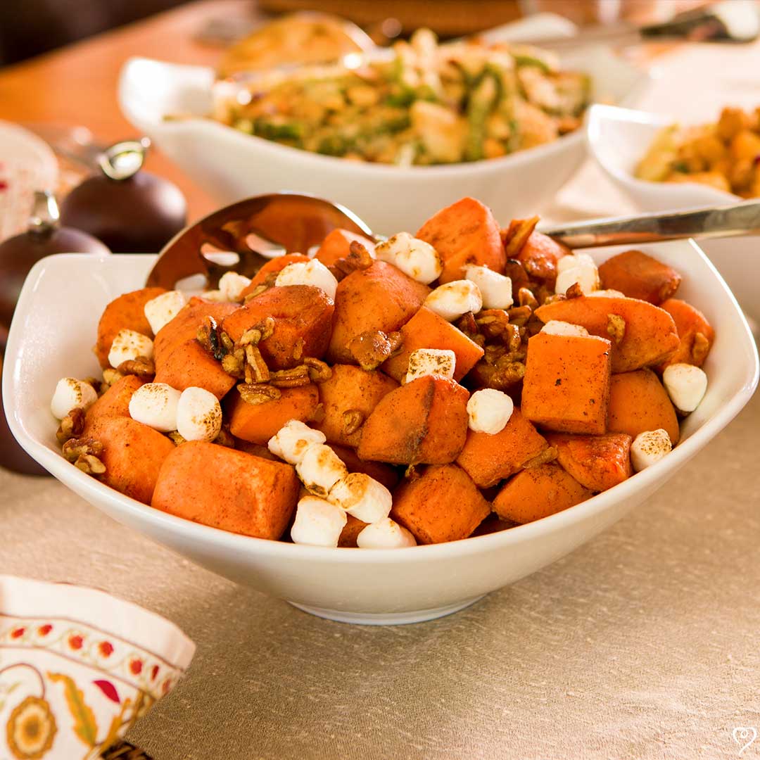 Holiday Sweet Potatoes with Brown Sugar and Pecans