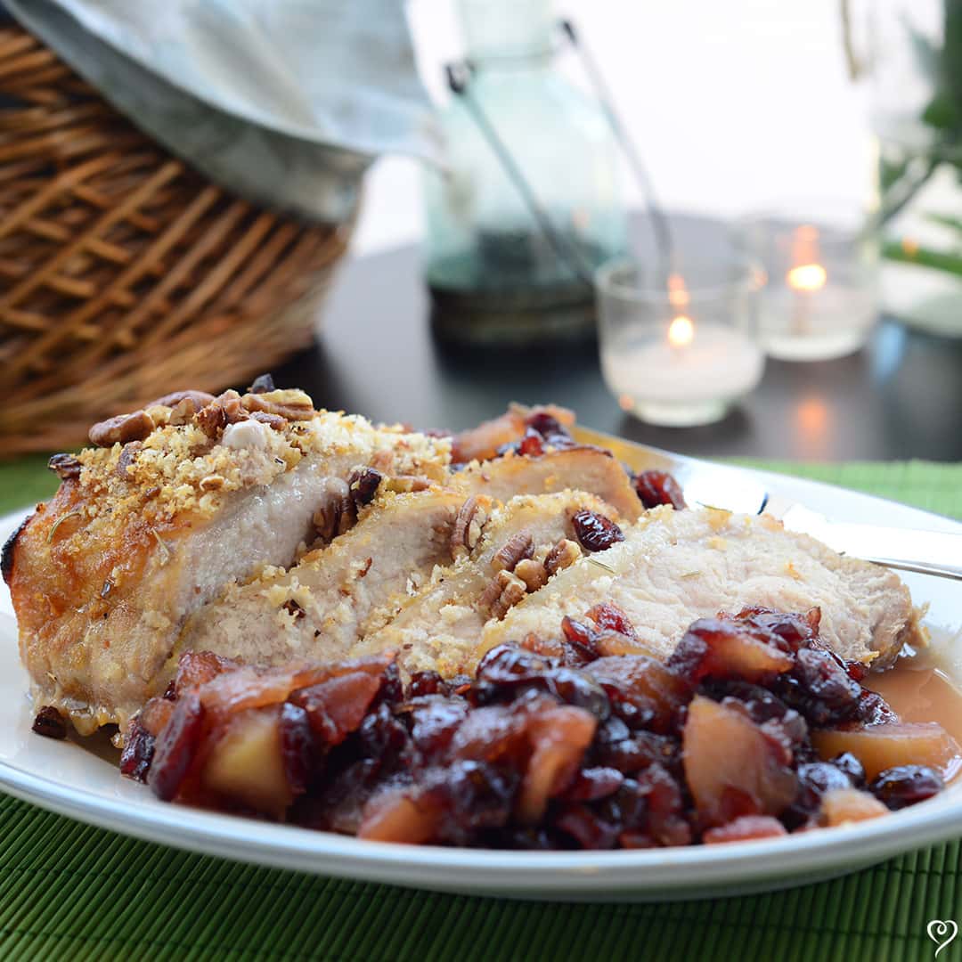 Honey Pecan Pork Tenderloin with Cranberry Applesauce - Image 2