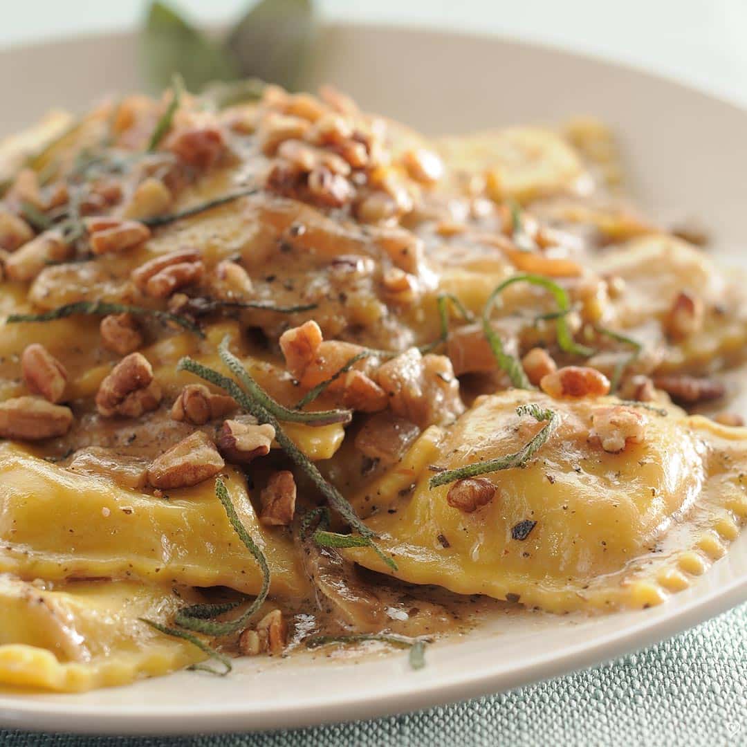 Butternut Squash Ravioli with Caramelized Onions