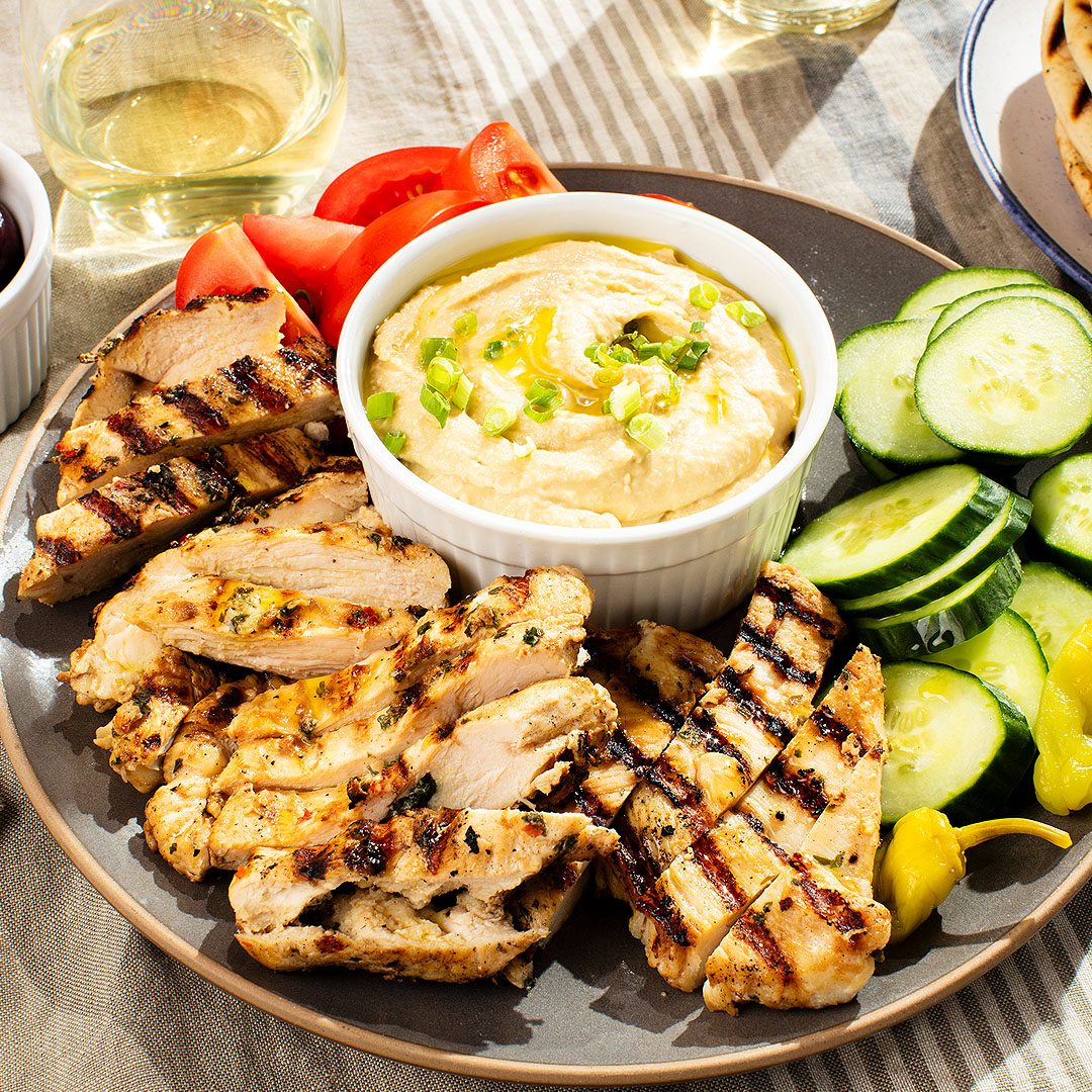 Terracotta Chicken with Pita & Hummus