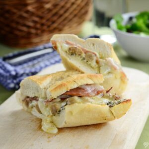 Canadian Bacon Stuffed French Bread