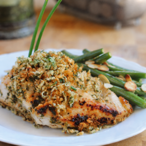 Catalina Garlic Chicken with Almond Green Beans